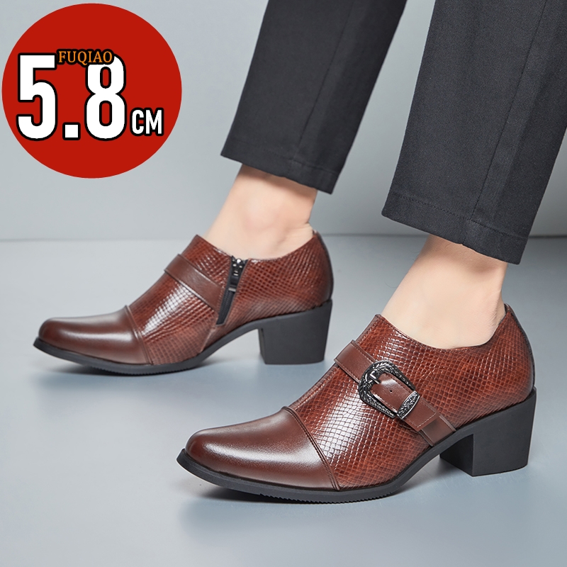 Vintage Fashion Style Men - Vintage Stil erkek Yüksek Topuk Deri