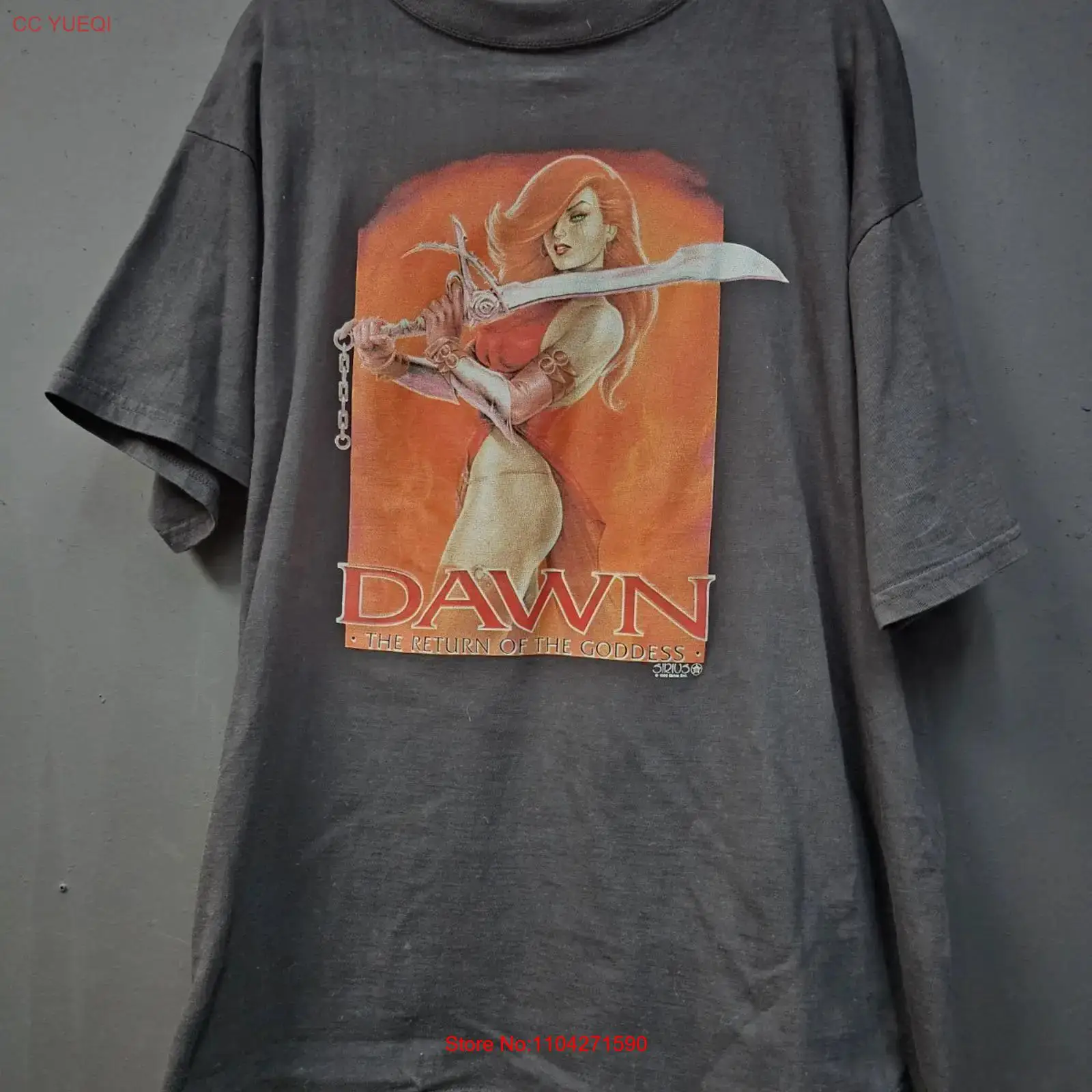 Vintage Fashion Victim Shirt - Vintage 1990'lar Şafak Tişörtü XL Beden