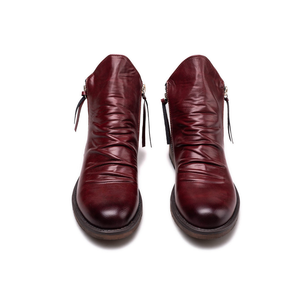Vintage Fashion Style Men - 2026 erkek hakiki deri Vintage batı