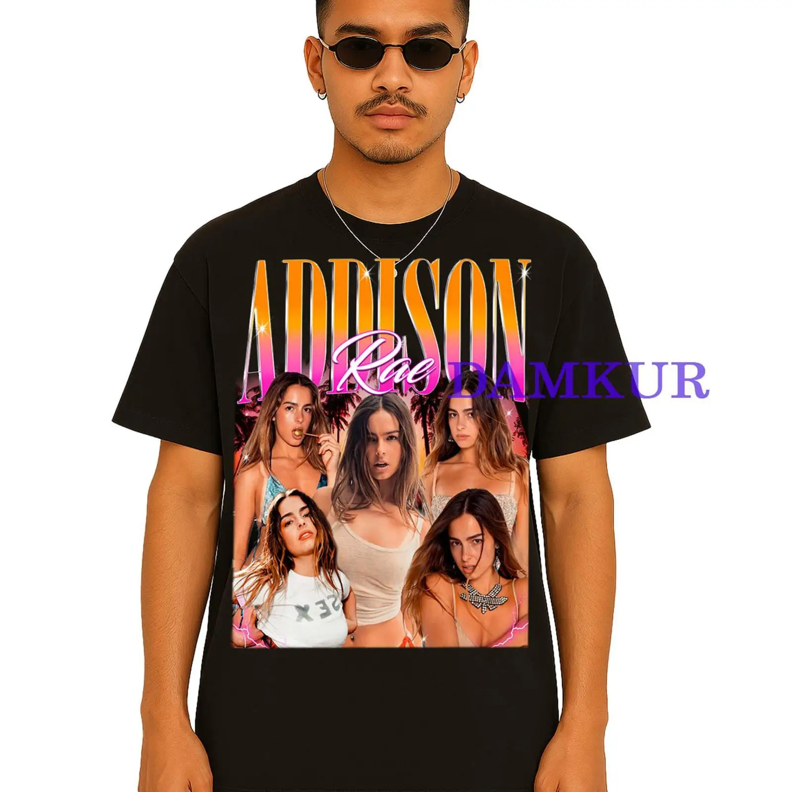 Vintage Fashion Influencers - Vintage Addison Rae Bootleg Tişört Hip