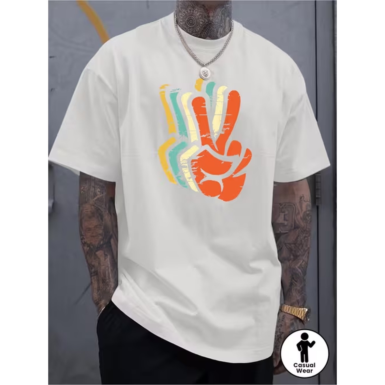 Vintage Fashion Style Men - Ürün resmi: Erkek retro desenli baskılı