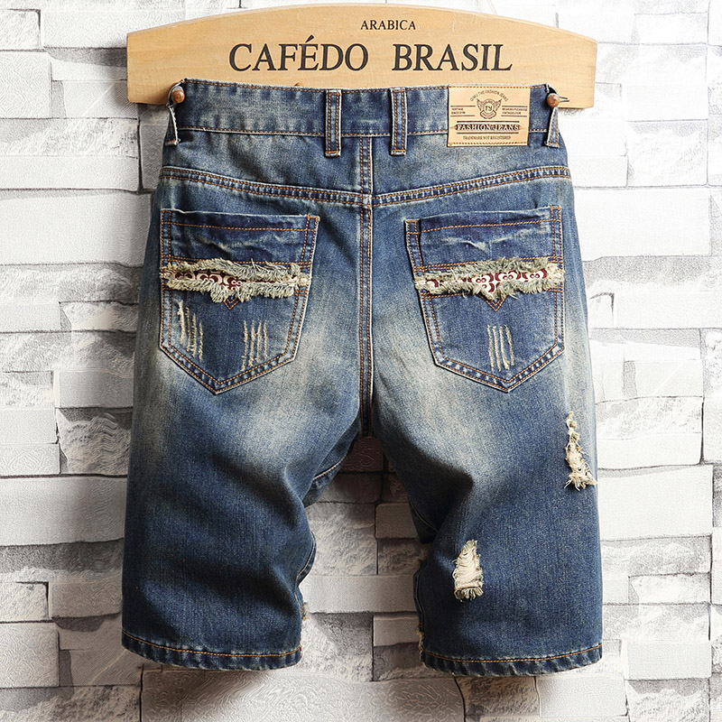 Yırtık Hip-Hop Kot Şort Erkek  - Vintage Fashion Jeans incelemesi ve fiyatı